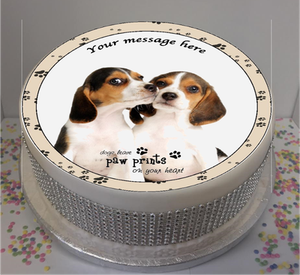 beagle cake topper