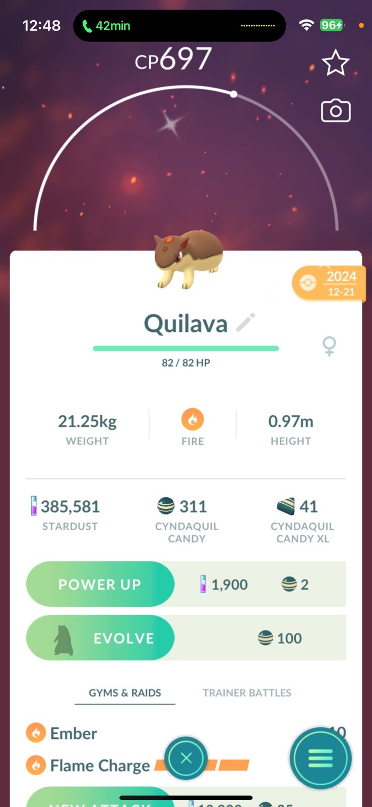Pokemon GO - Shiny Quilava | Registered or 30 Days Friendship Bonus !!