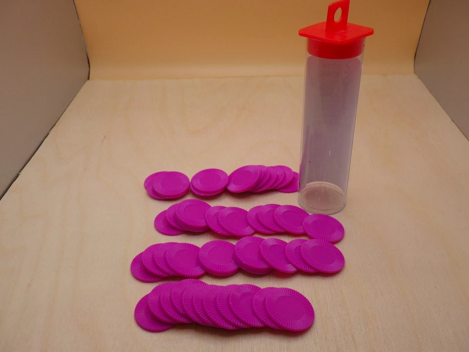 Мини покер фишки - 1 трубка из 50 - счетчики, жетоны - фиолетовый - игры маркеры - Изображение 2 из 4