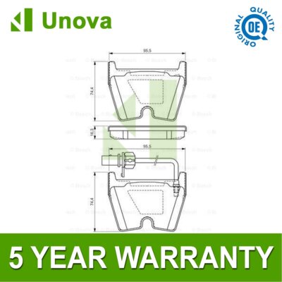 Brake Pads Set Front Unova Fits Audi A4 R8 A5 A6 VW Phaeton Lamborghini Gallardo