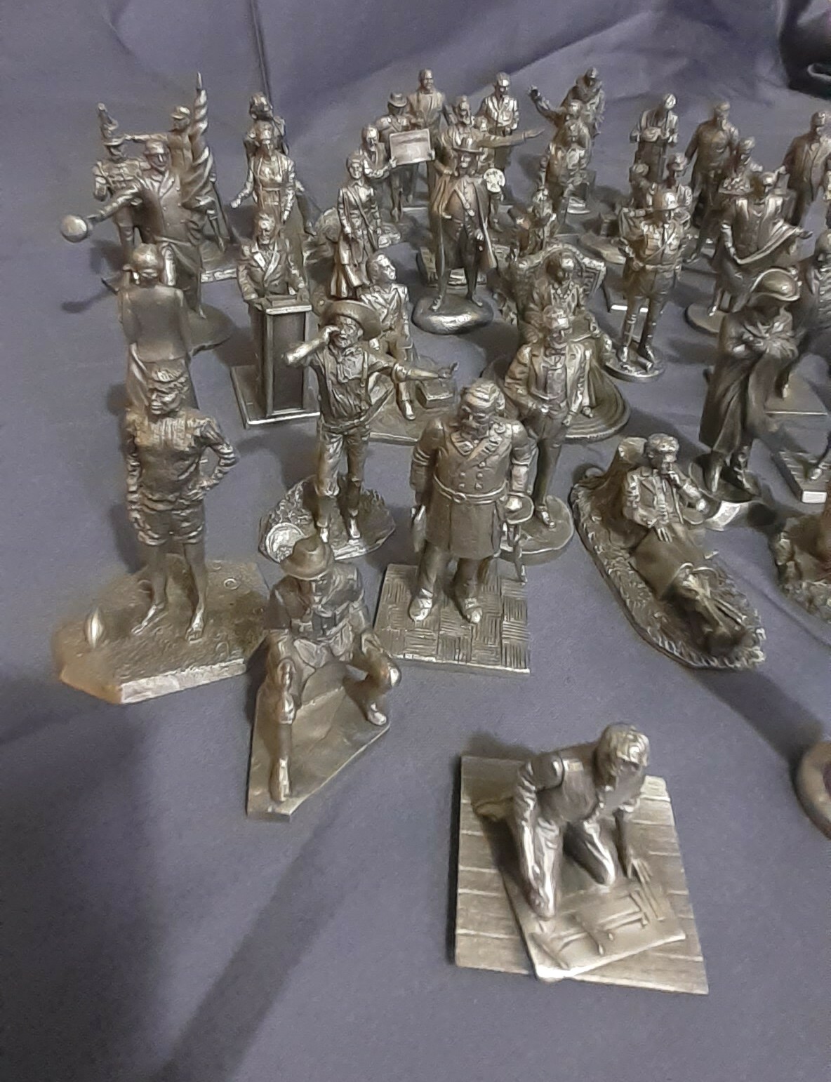 Franklin Mint 50 Vintage "Great American pewter sculpture" collection