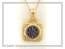 ICXC NIKA protection cross coin Jesus Christ wins necklace Christogram talisman