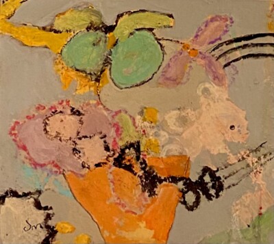 THE FAST LIFE A Small Original Abstract Painting By Judie Mulkey Signed COA