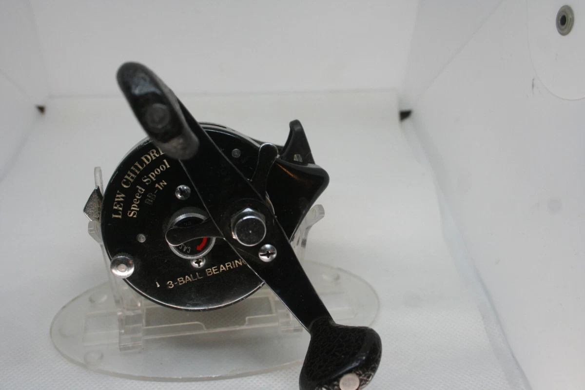 Lew Childre Speed Spool BB-1N 3 Ball Bearings Baitcasting Fishing Reel - Good