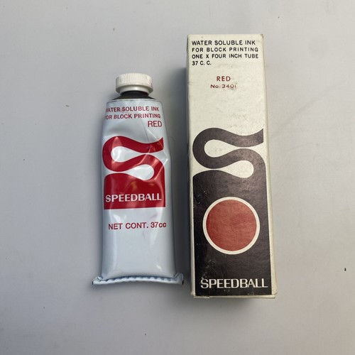 SPEEDBALL WATER SOLUABLE INK No. 3601 RED INL TUBE- 147cc - 6.5" tube