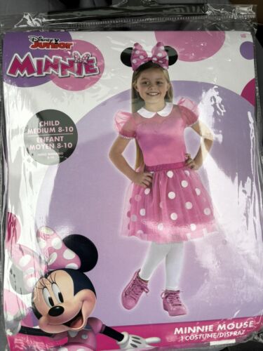 Girls Minnie Mouse Dress Up Costume by Disney Junior Size Medium 8-10