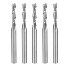 5pcs 1/8" Shank 2.5mm x 12mm Carbide Flat Nose End Mill Cutter CNC Router Bits