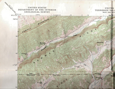 1947 (1969) Kyles Ford, Tenn.-VA. USGS Topographic Map