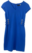 Ivanka Trump Women Dress Size 8 ROYAL BLUE Knee Sleeveless Dressy