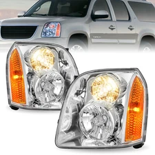 For 2007-2014 GMC Yukon XL 1500 2500 Denali Factory Headlights Assembly LH+RH