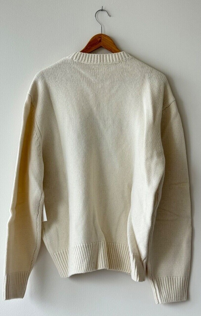 Aime Leon Dore Intarsia Knit New York Cream Sweater Yankees - Men