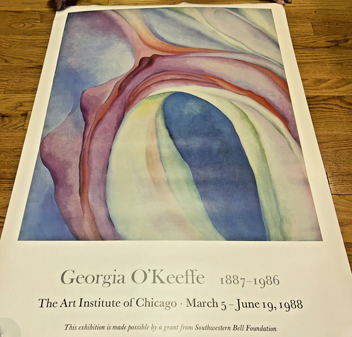 GEORGIA O'KEEFFE ポスター Georgia O'Keefe Exhibition Poster 1987 Very Large and Very