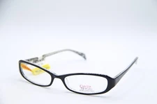 NEW CHELSEA MORGAN CM 606 BK BLACK ZEBRA AUTHENTIC FRAMES EYEGLASSES 53-17