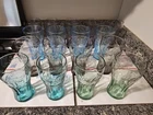 Vintage Coca Cola Colored Glasses Lot of 17