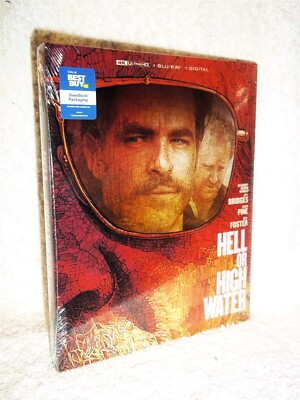 Hell Or High Water (4K/Blu-ray, 2023, STEELBOOK) NEW Jeff Bridges Chris Pine 