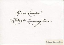 Robert Cunningham autograph, ACTOR, signed card