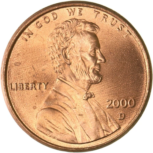 2000-D Lincoln Memorial Cent — photo from the most recent tracked eBay sale