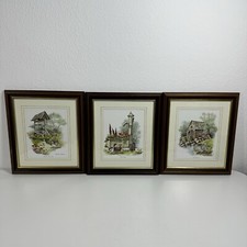 Norma Nelson Art Print In Wooden Frame x3 Bundle Glass Fronted 