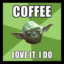 COFFEE LOVE IT, I DO YODA Star Wars silly novelty Refrigerator Fridge MAGNET