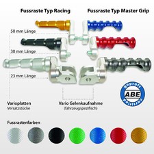 MFW verstellbare Vario Fußrasten BMW R 1200 GS Adventure 2006-2013 mit ABE