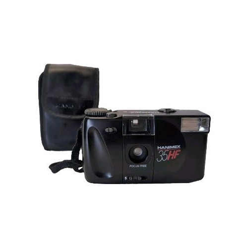 Hanimex 35 HF 35mm Film Point and Shoot Camera Black + Strap