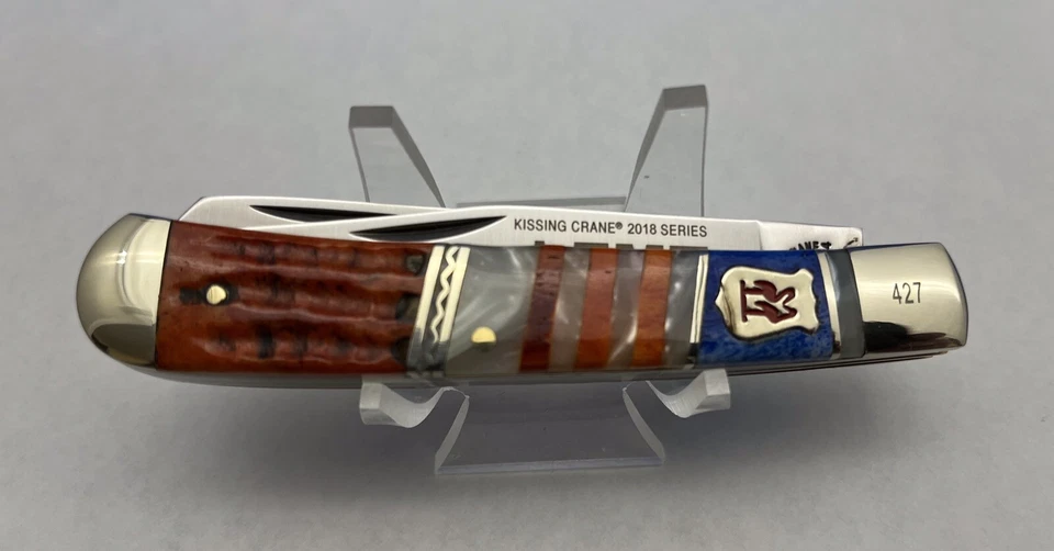 Cubiertos grúa beso L.E. Navaja de bolsillo EMT Trapper 4 1/8” cerrada con certificado de autenticidad Foto 2 de 4