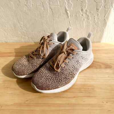 Womens APL Techloom Pro Pink Gold White Sneaker Shoes