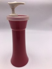 Tupperware Ketchup Pump Dispenser Red 718 870 Seal Hourglass Picnic Vintage