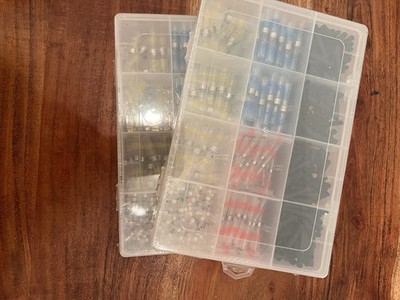 100Pcs Schrumpf Stoßverbinder Draht Crimp Löten Ring Terminals Werkzeuge
