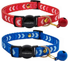 2 Pack Breakaway cat Collars with Bell,Safety Quick Release Pendant Cute Kitt...