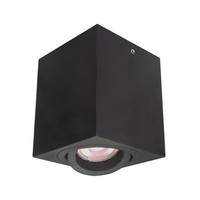 Schwarz Moderne Anbauleuchte Downlight Deckenlampe 1X50W/Gu10 IP20 8X8X9,5 [Cm]