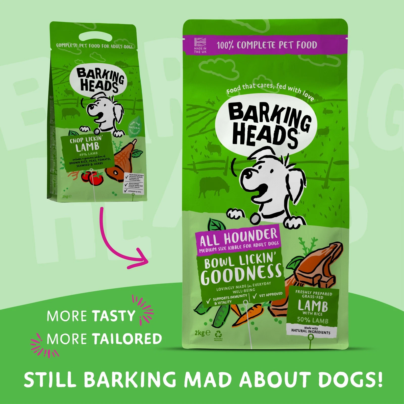 Barking Heads All Hounder Bowl Lickin' Goodness Lamb Dry Dog Food - 2kg
