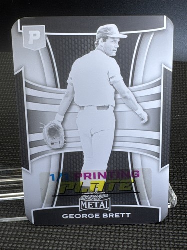 2025 Leaf Metal Pristine #192 George Brett piastra di stampa nera 1/1
