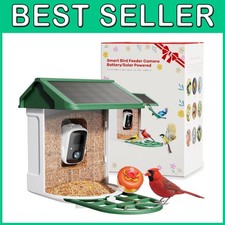 Smart Bird Feeder with 2L Food Capacity, Arrived Alerts