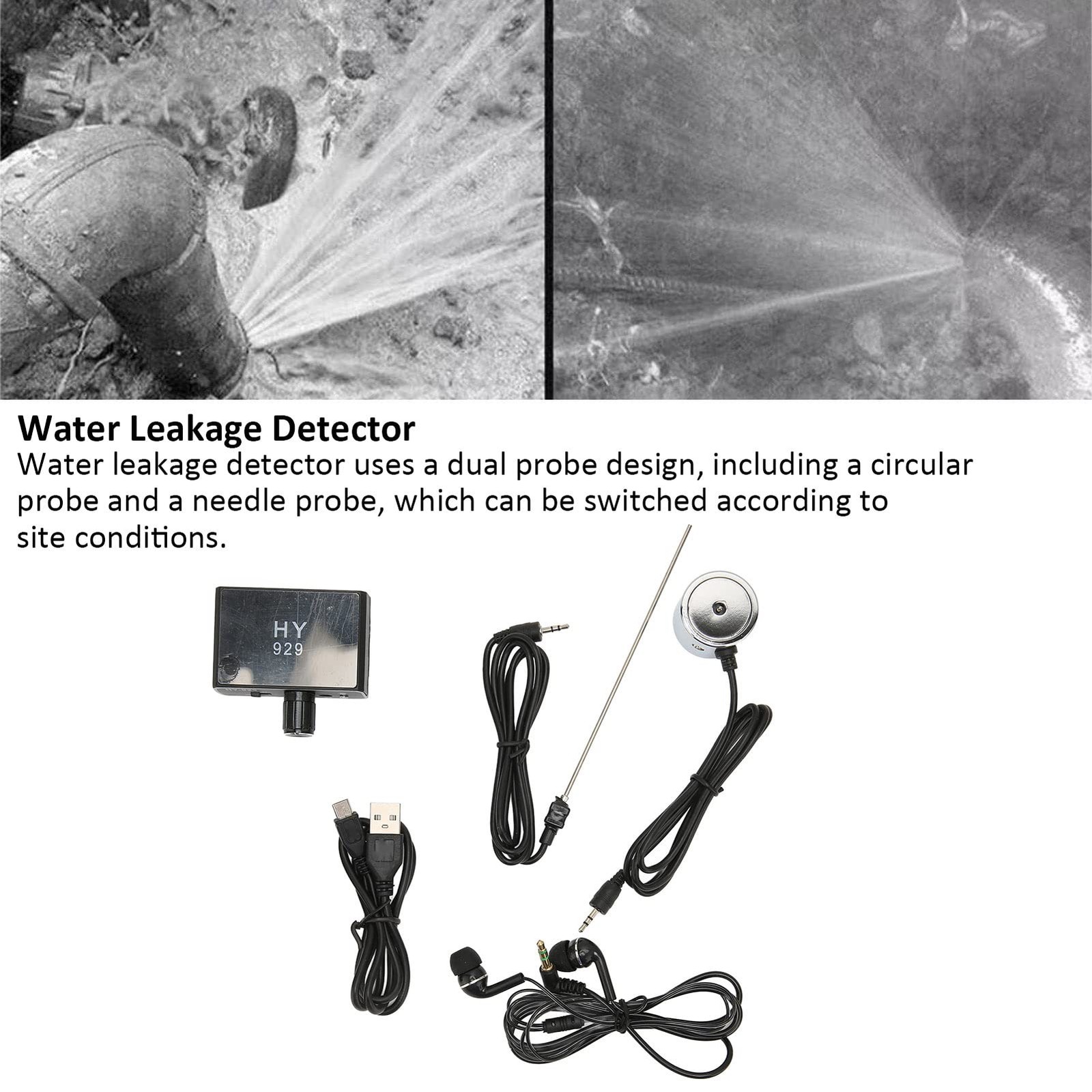 Advanced Water Leak Detector: Dual Probe for Accurate Pipe Leak Detectionn