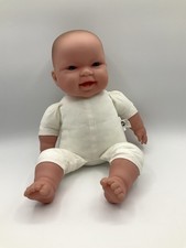 Berenguer Lifelike Baby Doll JC Toys Soft Body Vinyl Open Mouth Blue Gray Eyes