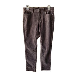 J. Jill Velvet Pants Womens Size 4  Gray Velour Straight Leg Stretch 