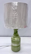 NEW Pottery Barn Melrose Table Lamp w/Shade~Green Swirl