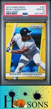 2013 Panini Prizm #187 Rickey Henderson Gold Prizm PSA 10