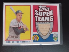 2002 Topps Super Teams A VIEW TO A THRILL (BAT  RELI) -RED SCHOENDIENST  #RST-RS