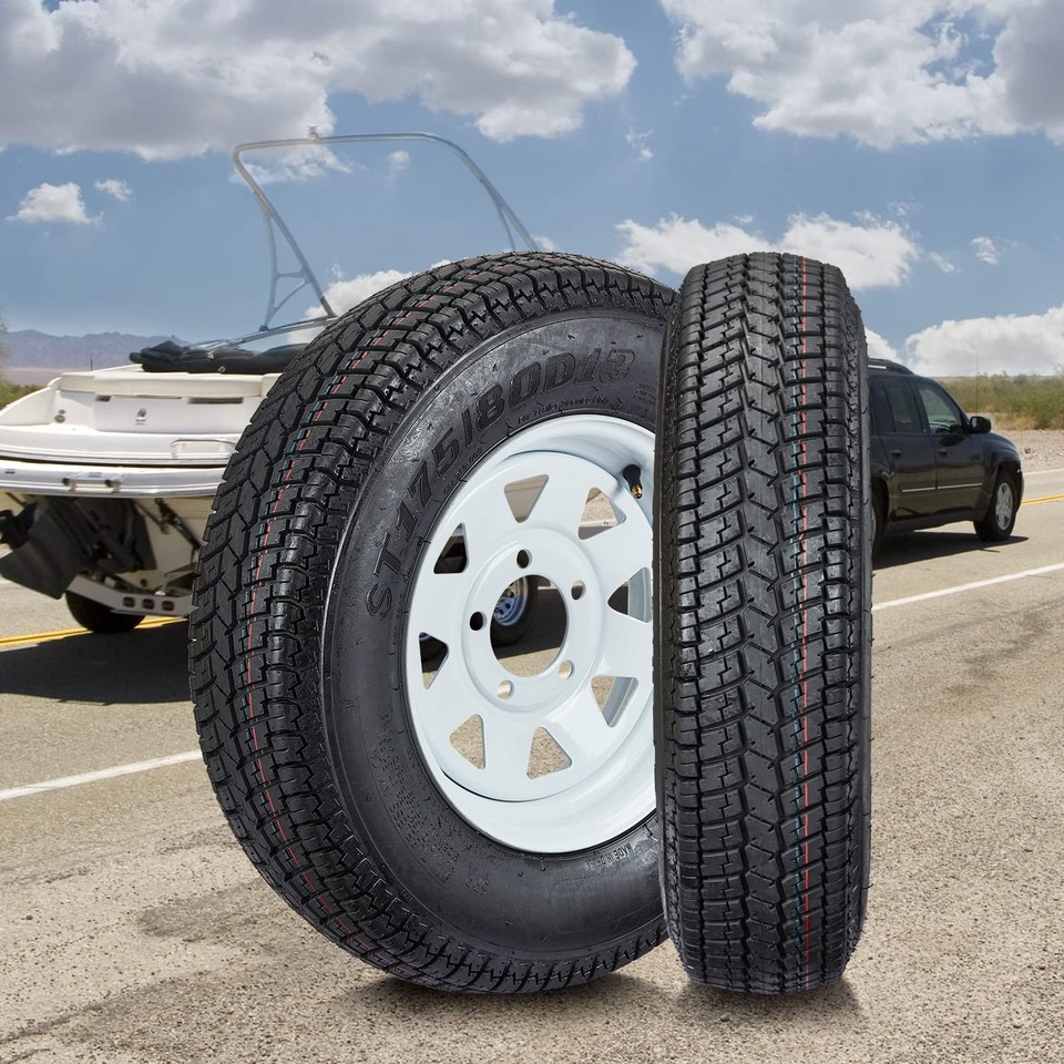 2 Pack ST175/80D13 Trailer Tire with 13