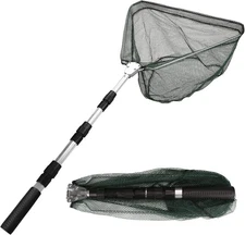Fishing Net Minnow Nets with Aluminum Collapsible Telescopic Fishing Pole Handle