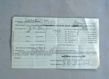 Tobacco crop sales receipt,1935