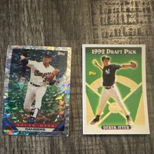 Topps Nolan Ryan Rangers Derek Jeter Yankees 1992 Topps 2 Card Lot