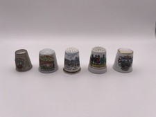 Vintage Fingerhut Sammlung 5 Stück Keramik Edelmetall Schwarzwald Brocken