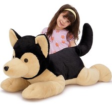 German Shepherd Stuffed Animal, 32 Inch Giant Stuffed Dog Plush