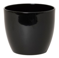 Inna-Glas Keramik Blumentopf, Ø12Cm, 9,8Cm, Schwarz