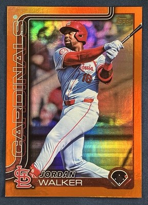 2025 Topps Series 2 Jordan Walker #485 Orange Rainbow Foil /25 - STL Cardinals