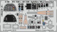 Eduard Accessories Fe720 - 1:48 Spitfire Mk.I Interior For Airfix - ÄTzsatz Neu