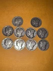 Lot of 10 Coins Mercury Silver Dimes All D Mint  Beautiful Lot